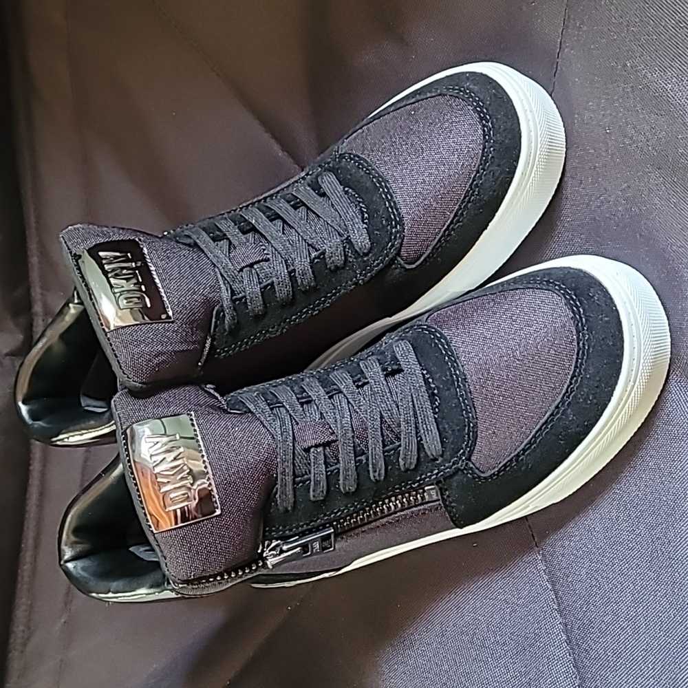 DKNY Cindell Hi-Top Canvas Lace-Up Sneakers (NWOT)
